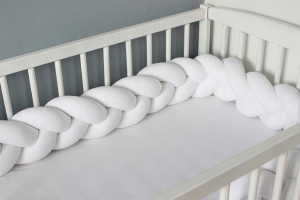 White Bed Bumper - 3 Ropes