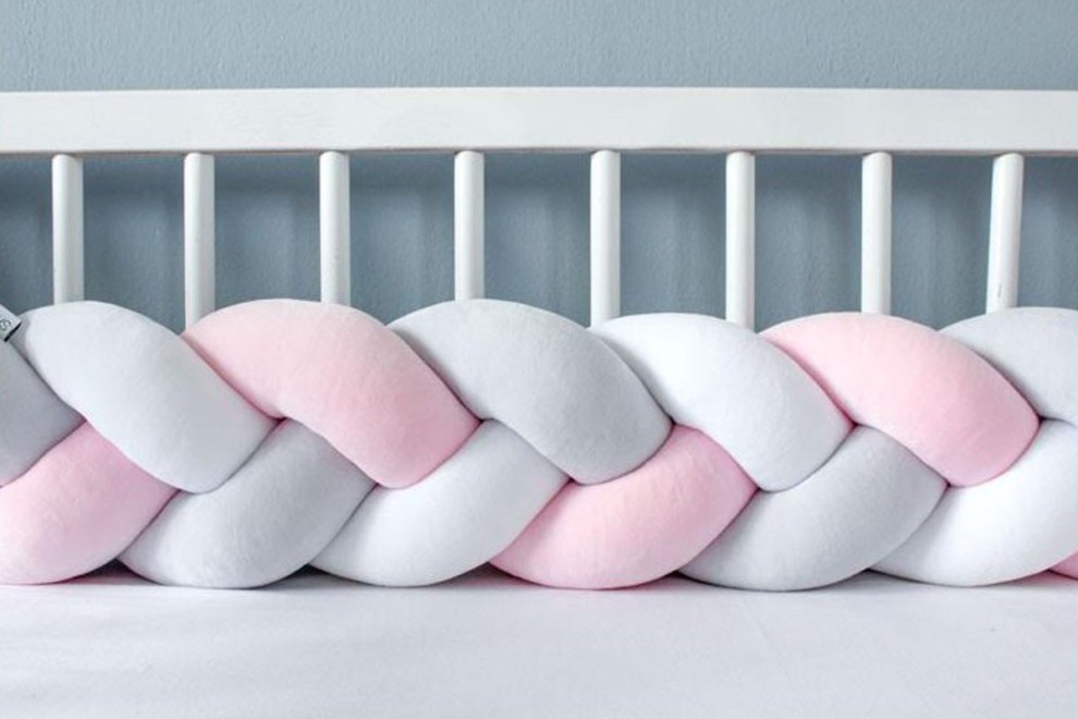 Tour de lit tressé enfant et adulte - rose - 20 x 300 cm #DS - Conforama