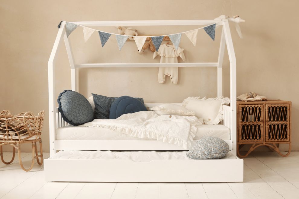 Cama infantil casita media alta - Avril 90x200 cama modulable