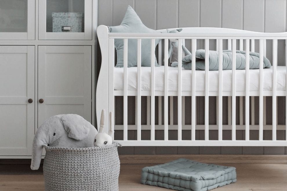Tiroir de rangement gris pour lit bébé et lit enfant 70x140