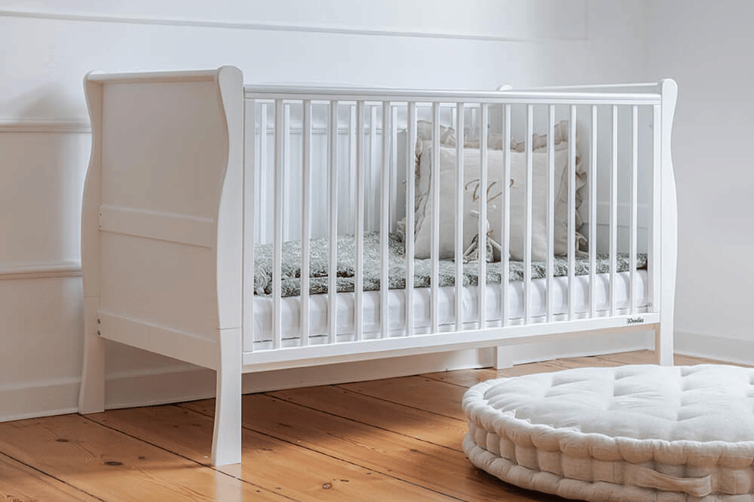 - Lit Bébé Stella 60x120 cm - Blanc - Blanc (Mon Lit Cabane) - Image 1