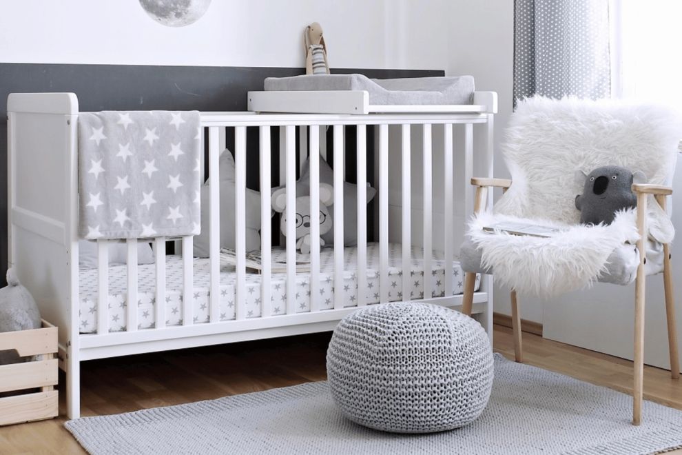 Couette pour lit bébé/lit d'enfant 70x140 cm gris