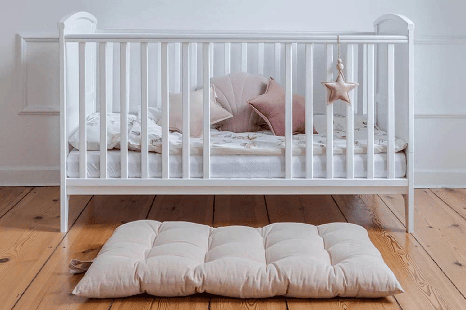 Mon Lit Cabane - - Lit Bébé évolutif Starlight Cot 70x140cm - Blanc - Blanc