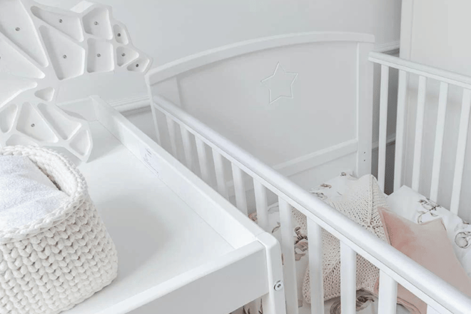Letto Bebè Evolutivo Starlight Cot Bianco 140x70