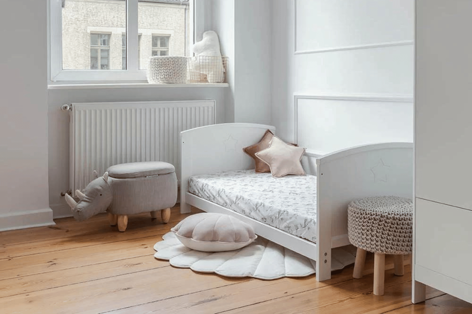 - Lit Bébé évolutif Starlight Cot 70x140cm - Blanc - Blanc (Mon Lit Cabane) - Image 5