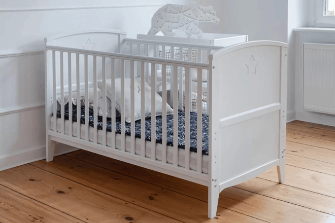 Letto Bebè Evolutivo Starlight Cot Bianco 140x70