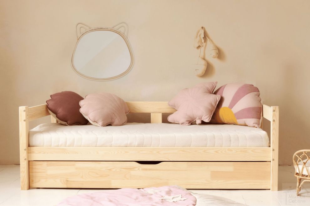 Paquete de cama: Cama juvenil 70x160 cm con cajones, Lavanda