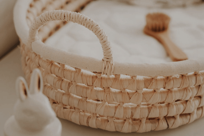 Changing Basket with Mattress - Natural