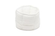 Round Linen Basket - White