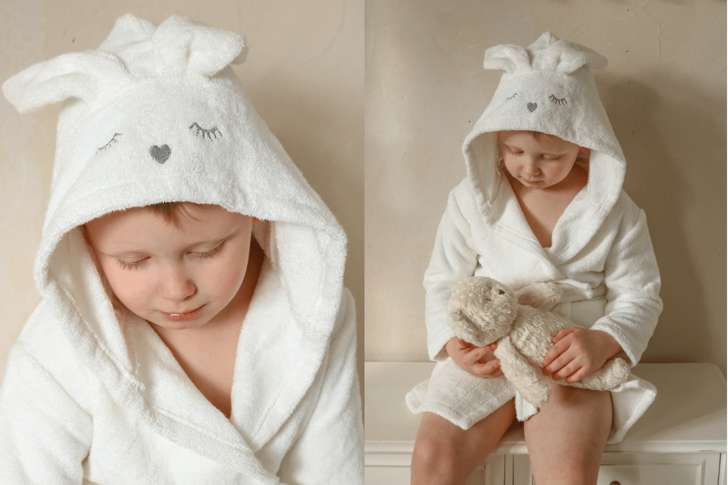 Bunny Bamboo Bathrobe - Powder Pink