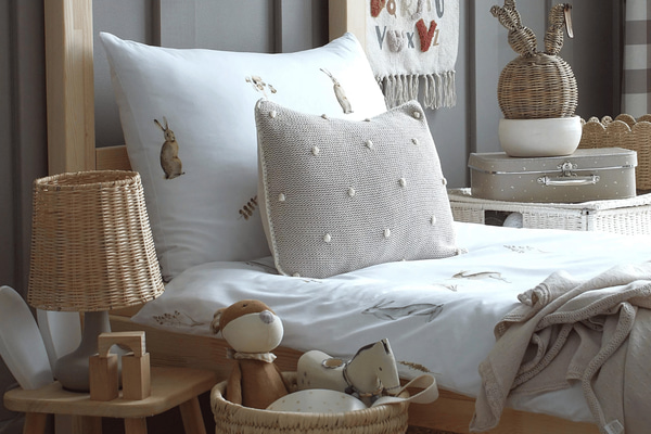 Conjunto de Capa de Edredão Coelhinhos 120x170