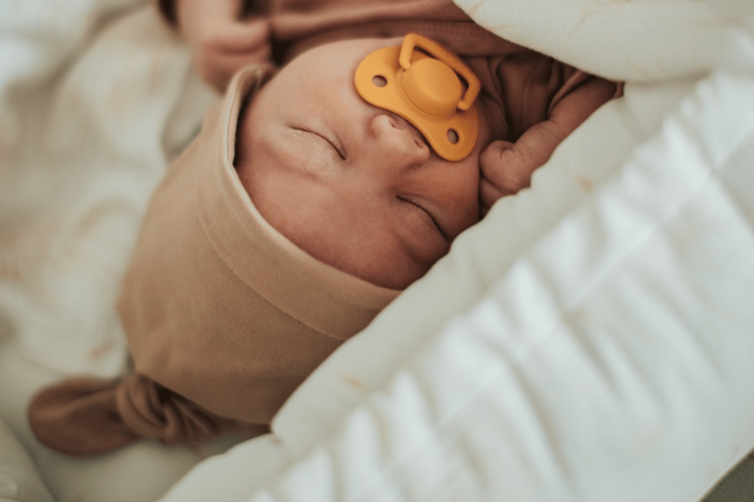 Lot de 2 Bonnets de Naissance Savane