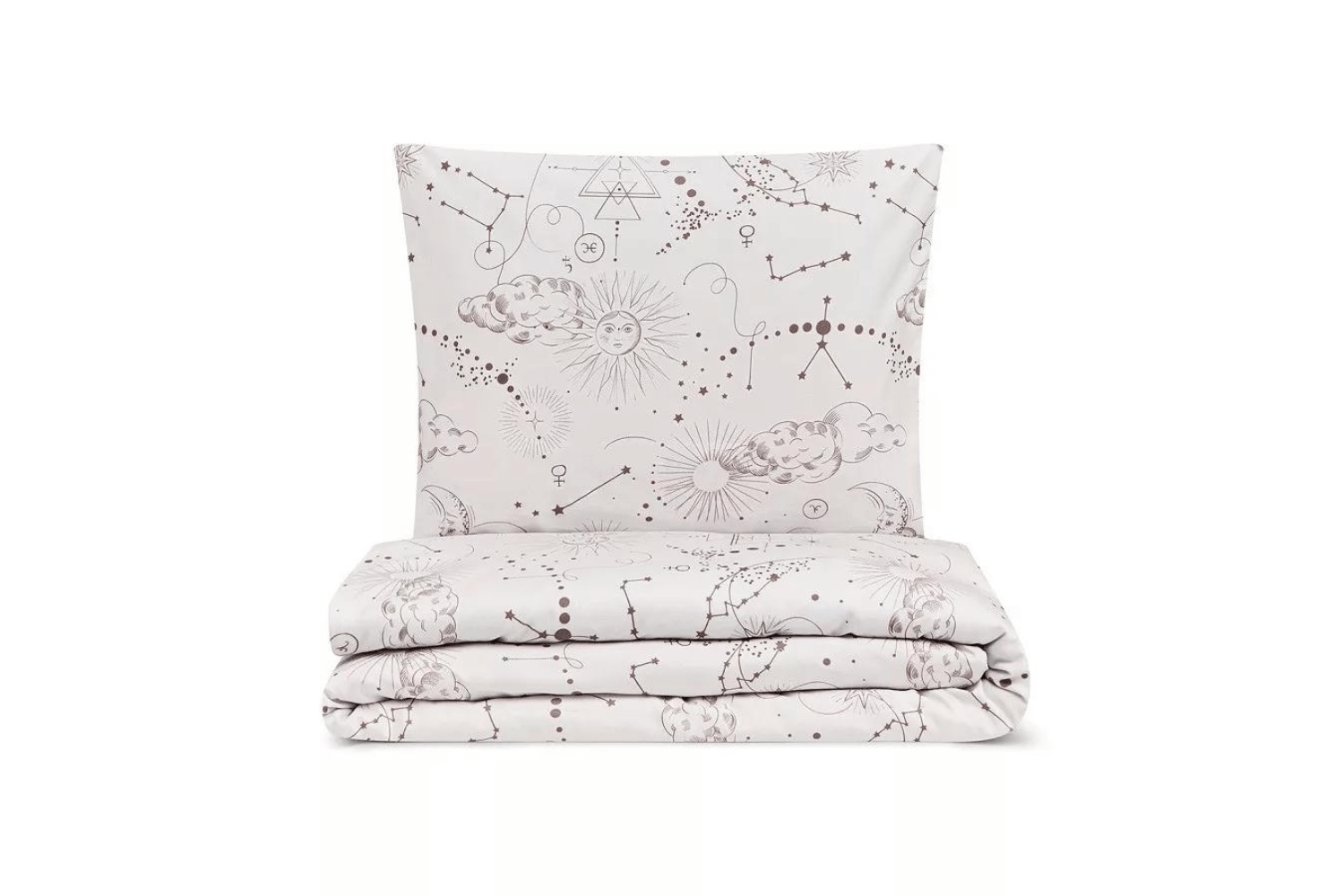 Saldi Estivi - Set letto Astrologia in raso di cotone 140x200cm