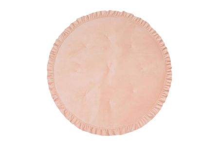 Round Peach Soft Velour Mat