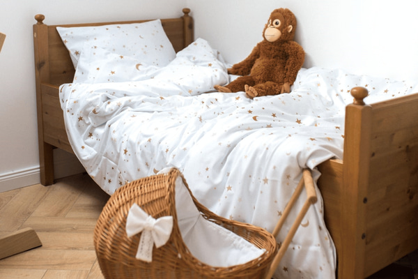 Juego de cama en algodón satinado Estrellas 140x200cm