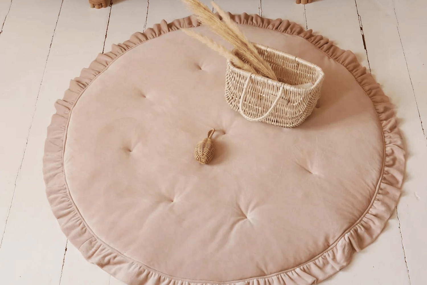 Round Latte Soft Velour Mat