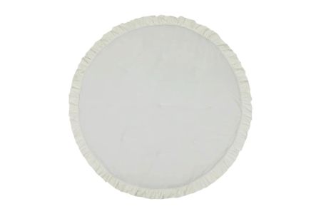 Tappeto Rotondo in Velluto Soft Bianco