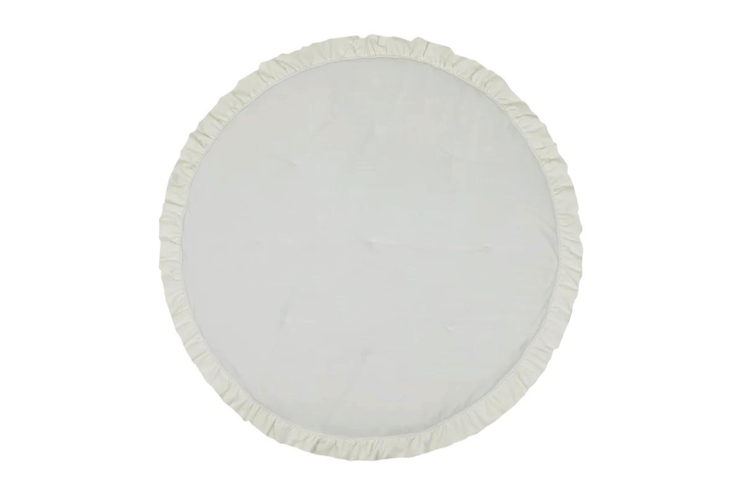 Round White Soft Velour Mat