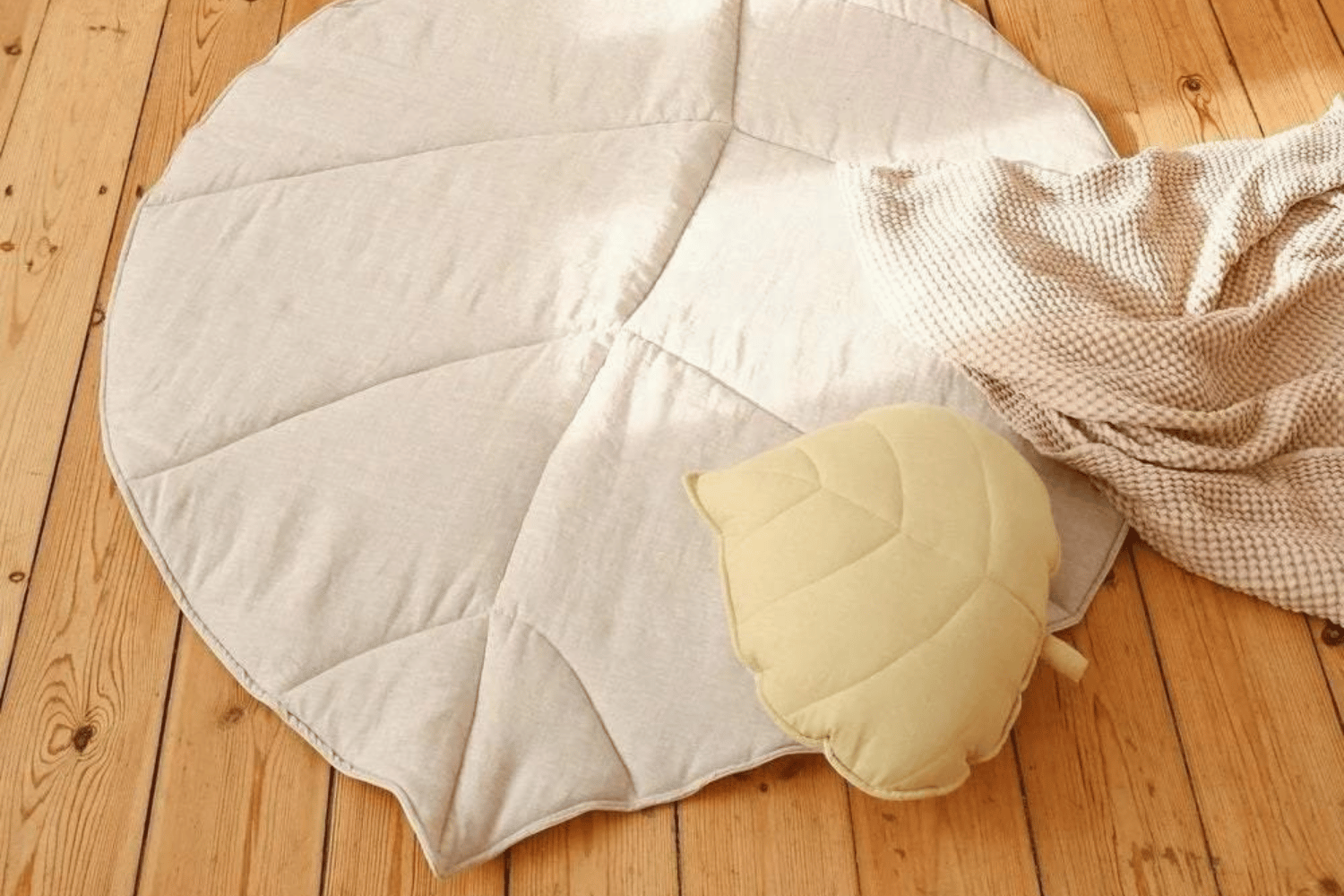 Linen Mat Natural Leaf