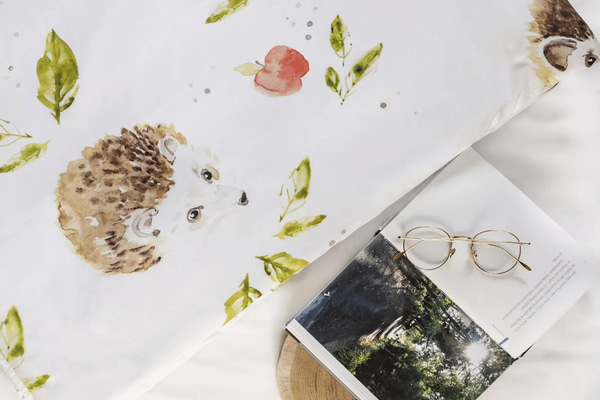 Conjunto de edredões de algodão acetinado de porcos-espinhos 140x200cm