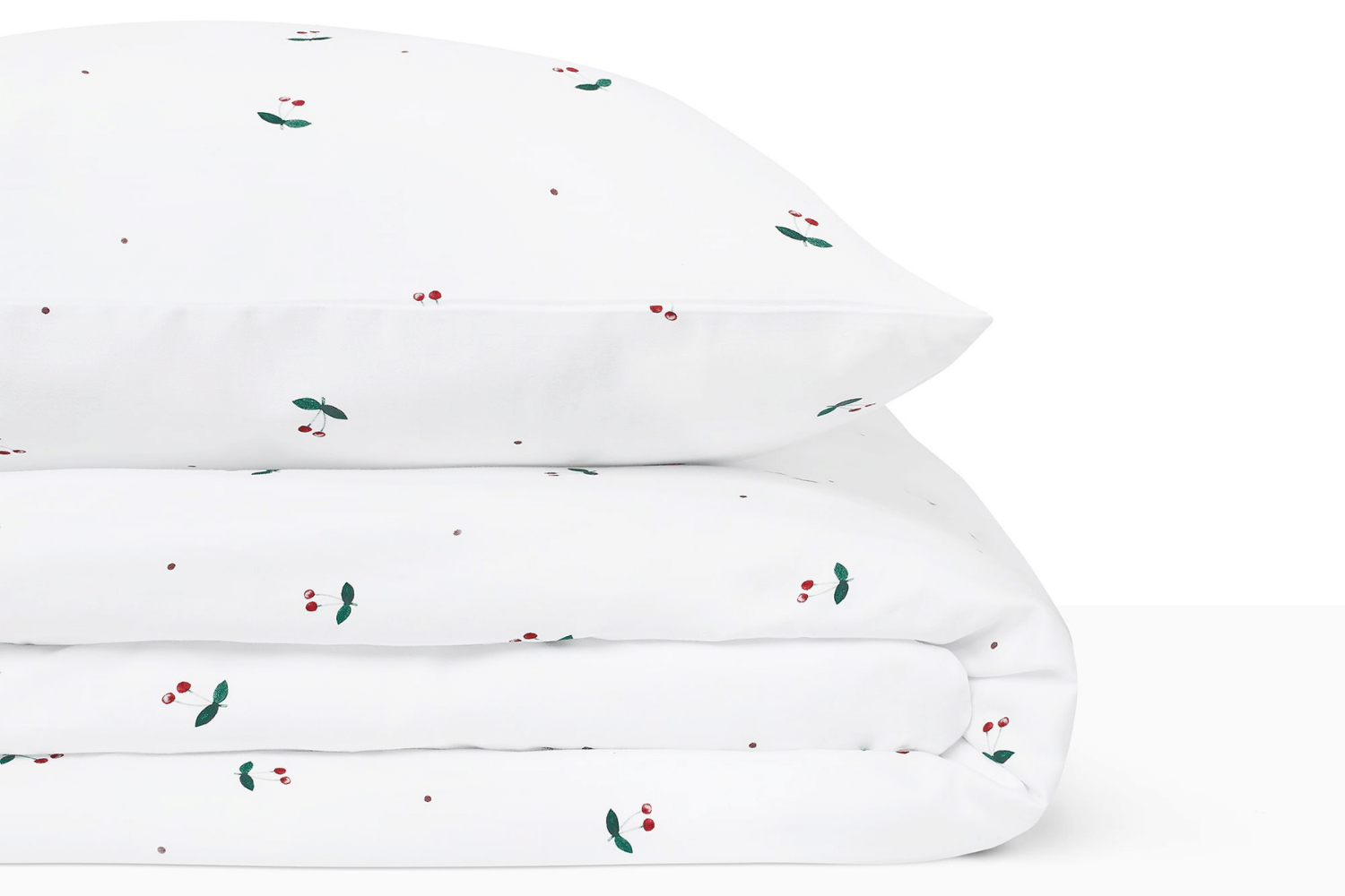 Saldi Estivi - Set letto Ciliegie in raso di cotone 140x200cm