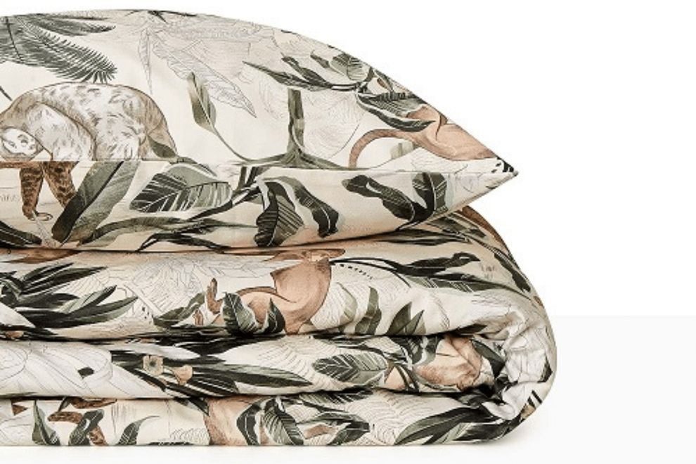 Housse de couette en satin de coton - Jungle 140x200