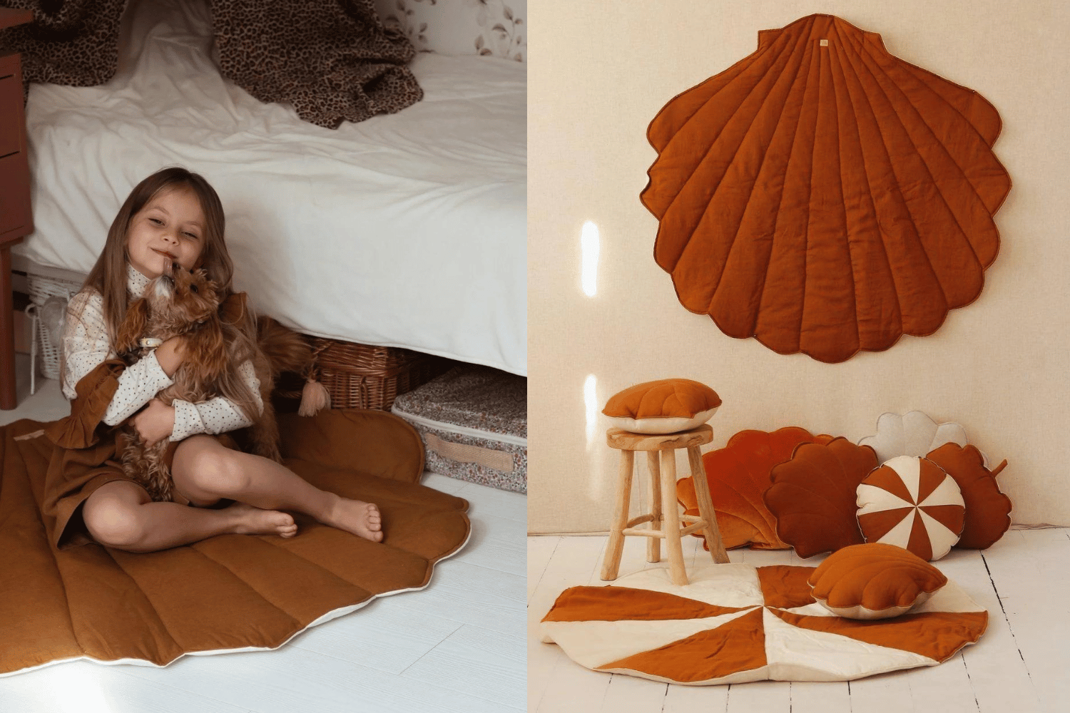 Linen Mat Caramel Shell