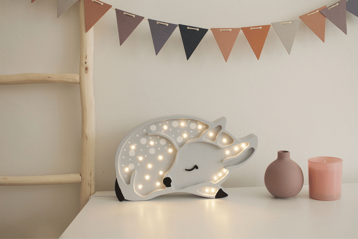 Lampe Little Lights Faon Gris LED