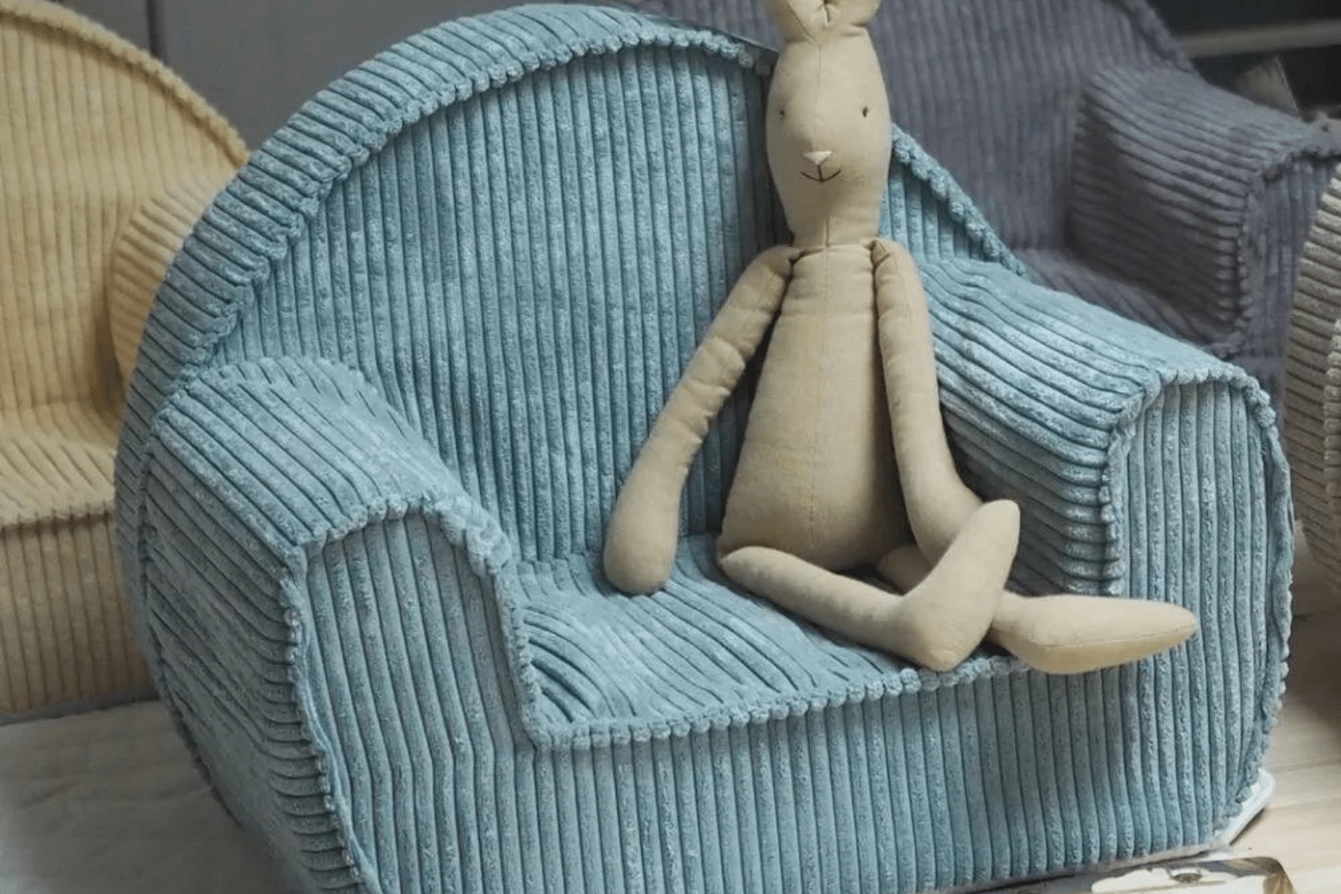 Mint Green Corduroy Armchair