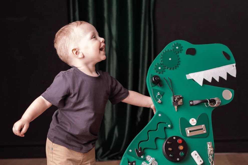 Angus the T-Rex Activity Board Natural