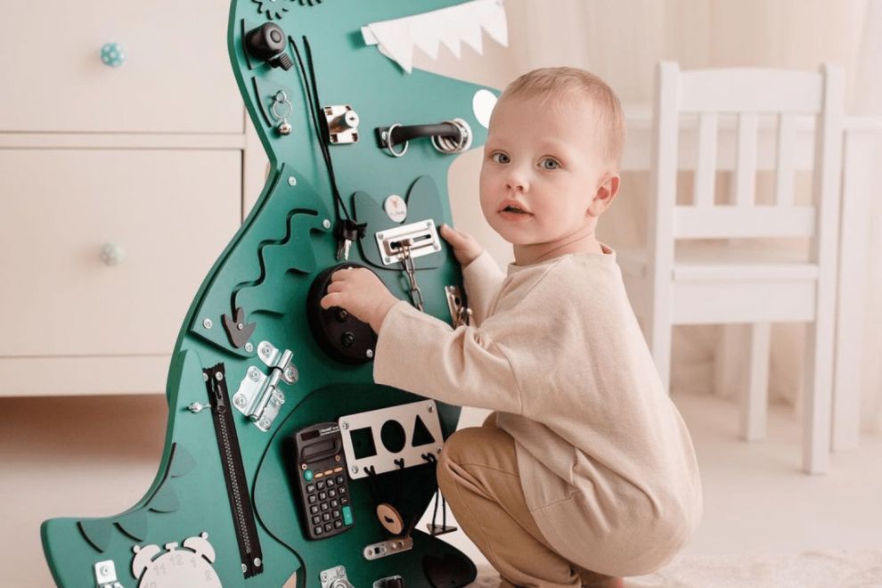 Angus the T-Rex Activity Board Natural