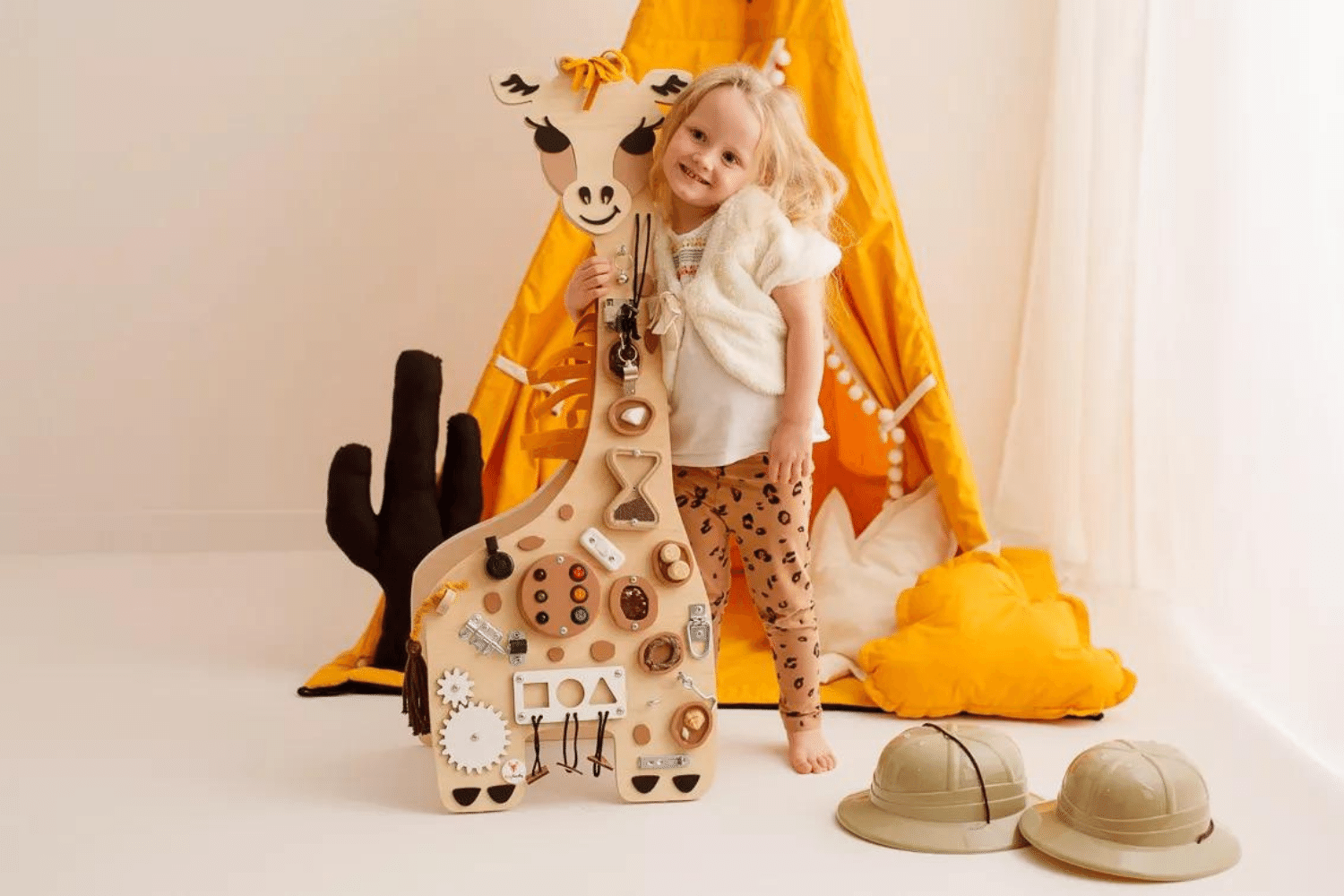 Anna the Giraffe Activity Board