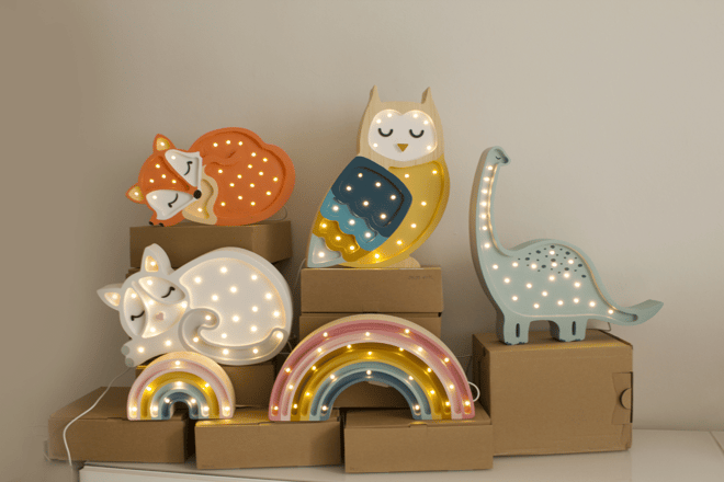 Little Lights Orange Fox Lamp