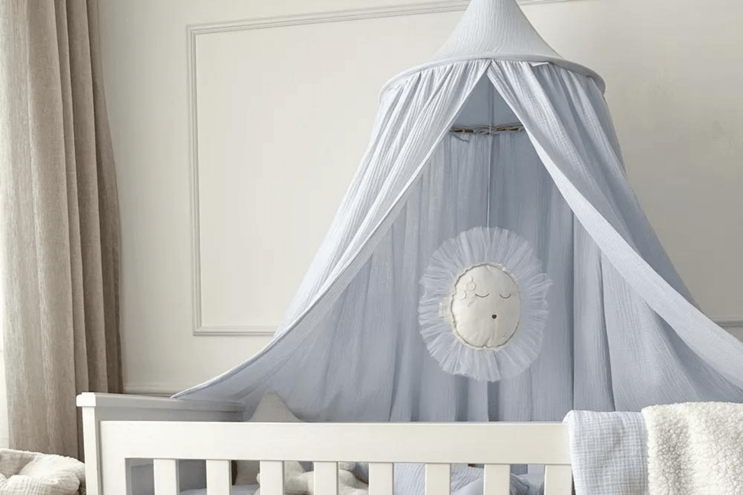 Blue Muslin Canopy