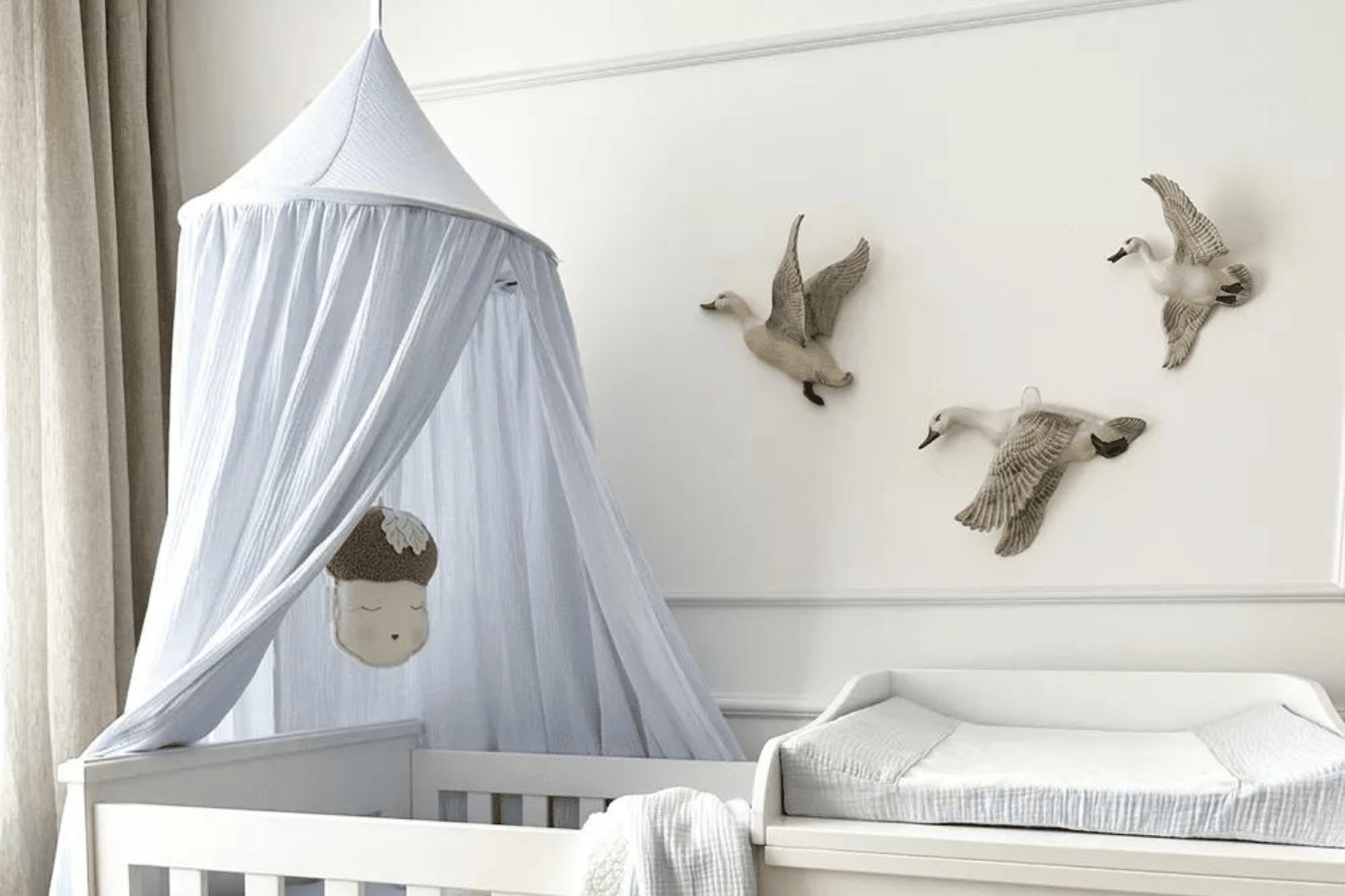 Blue Muslin Canopy