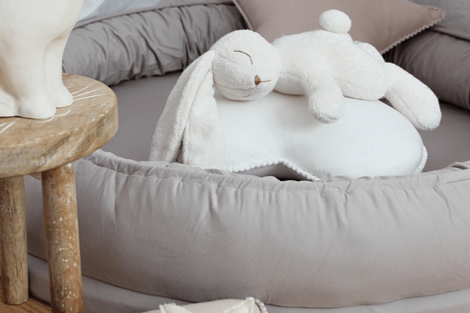 Babynest Basic Dark Beige ohne Rüschen