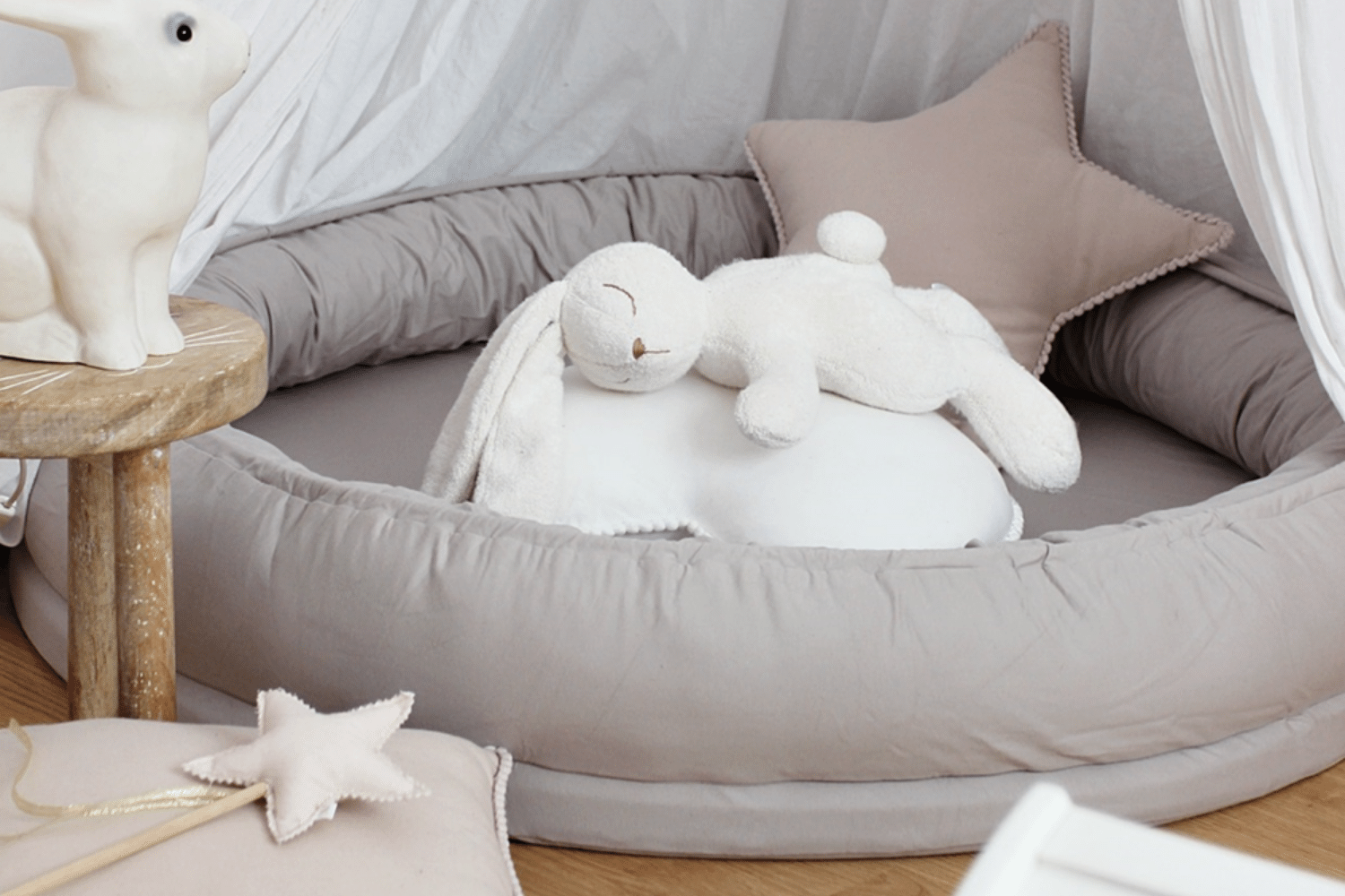 Babynest Basic Dark Beige ohne Rüschen