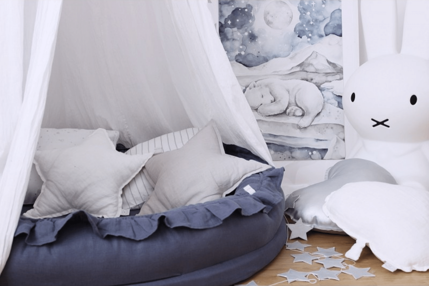 Babynest Leinen Denim