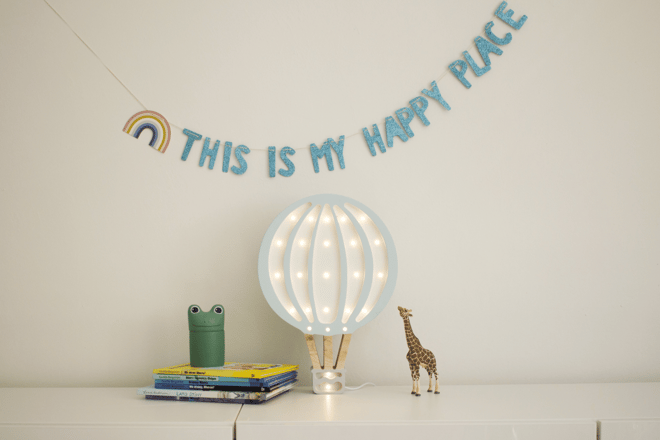 Lampa Little Lights Montgolfière Bleue LED