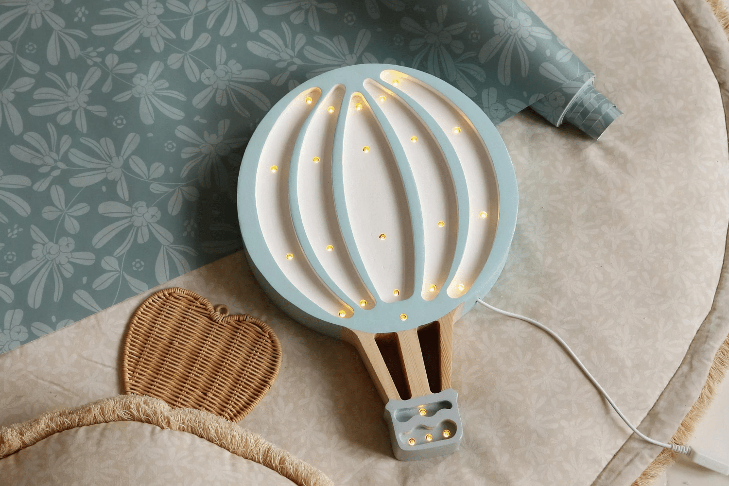 Lampada Little Lights Mongolfiera Blu LED