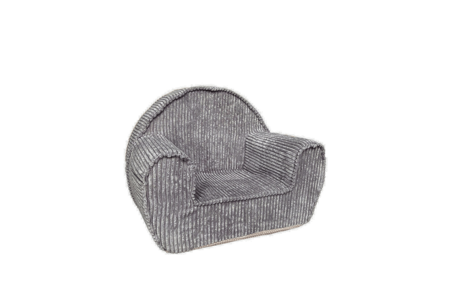 Blueberry Grey Corduroy Armchair