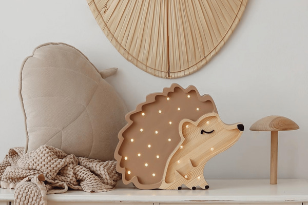 Lampa Little Lights Ježek Cappuccino LED