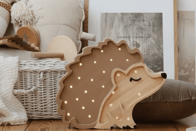 Lampa Little Lights Ježek Cappuccino LED