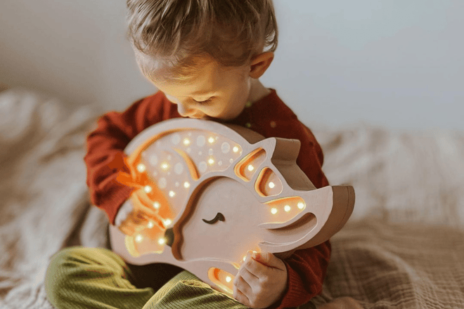Lampa Little Lights Srnče hnědé LED