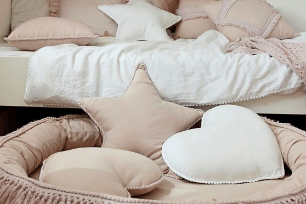 Boho Powder Pink Star Cushion