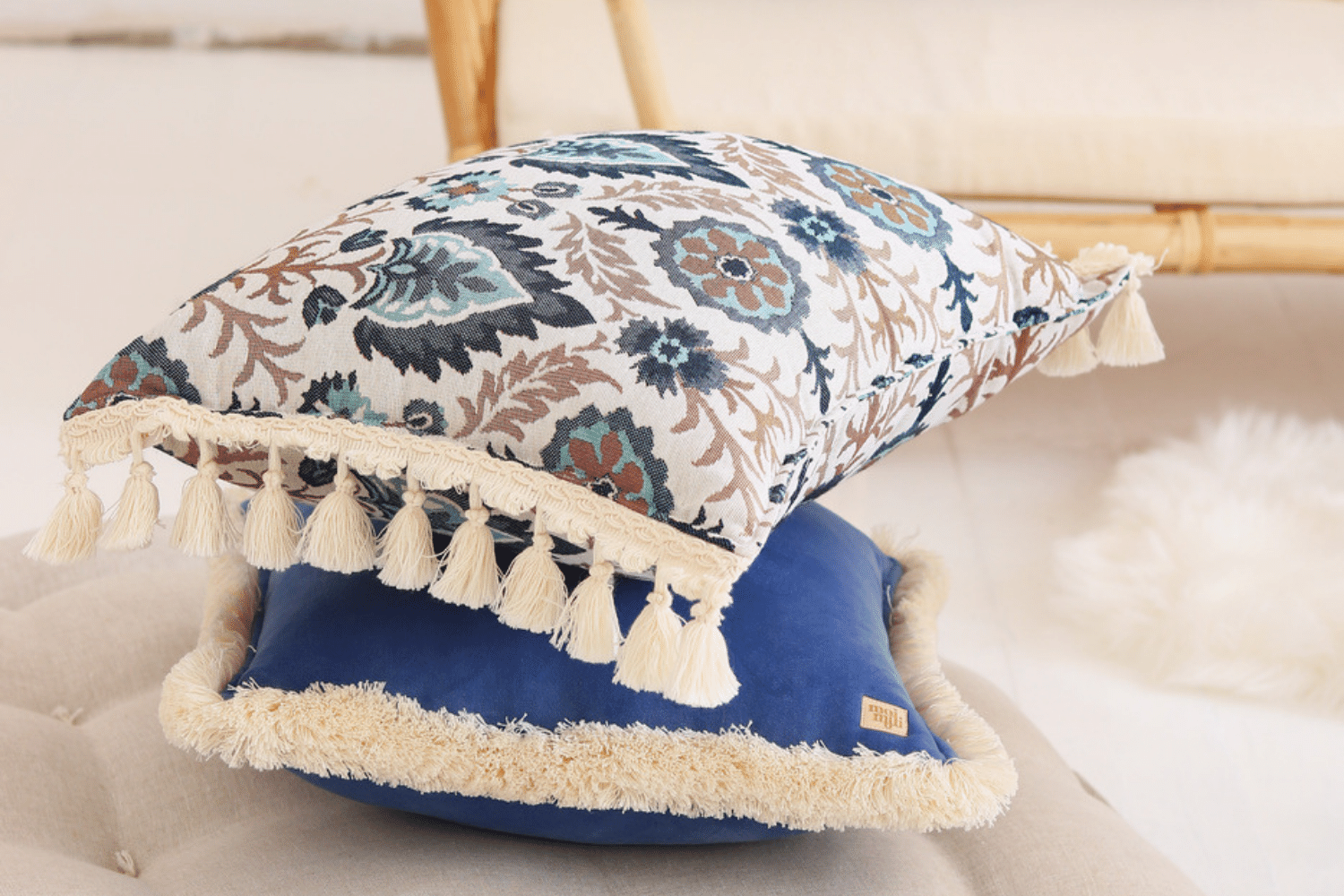 Blue Iris in Istanbul Cushion