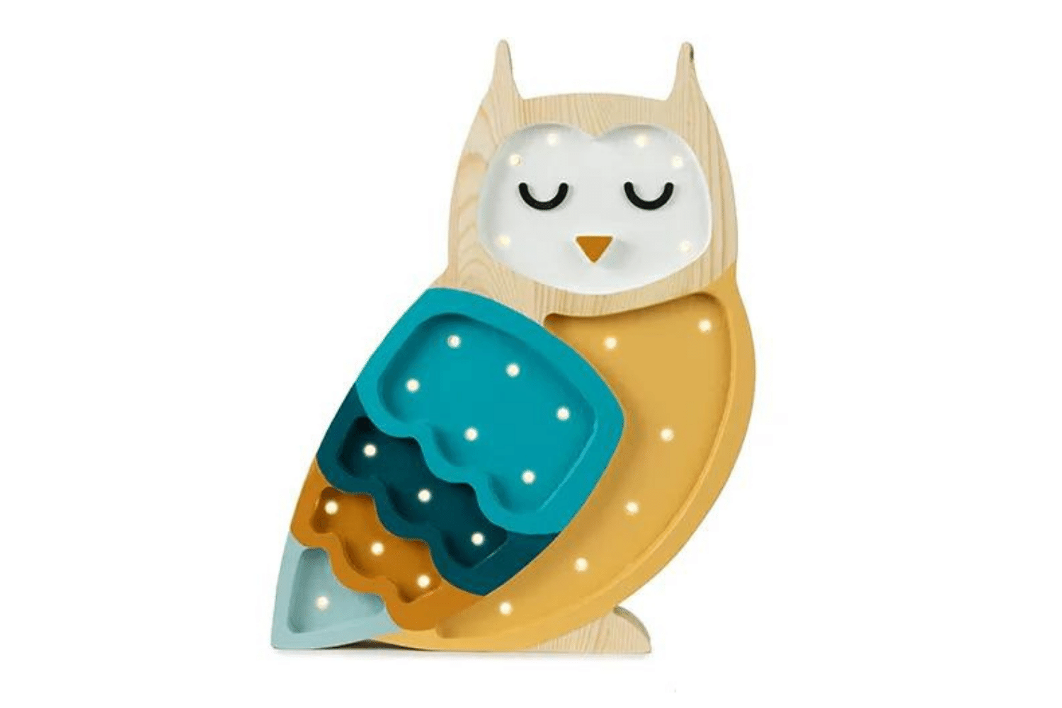 Lampe Little Lights Hibou Moutarde LED