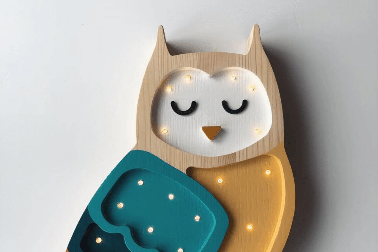 Lampe Little Lights Hibou Moutarde LED