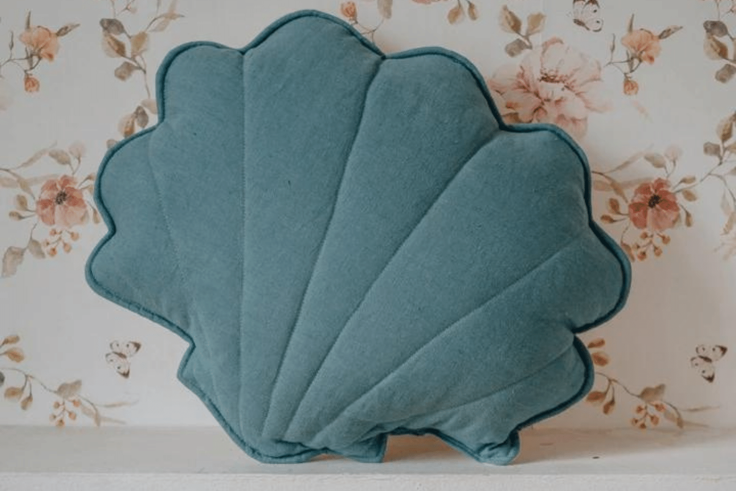 Ocean Blue Shell Cushion