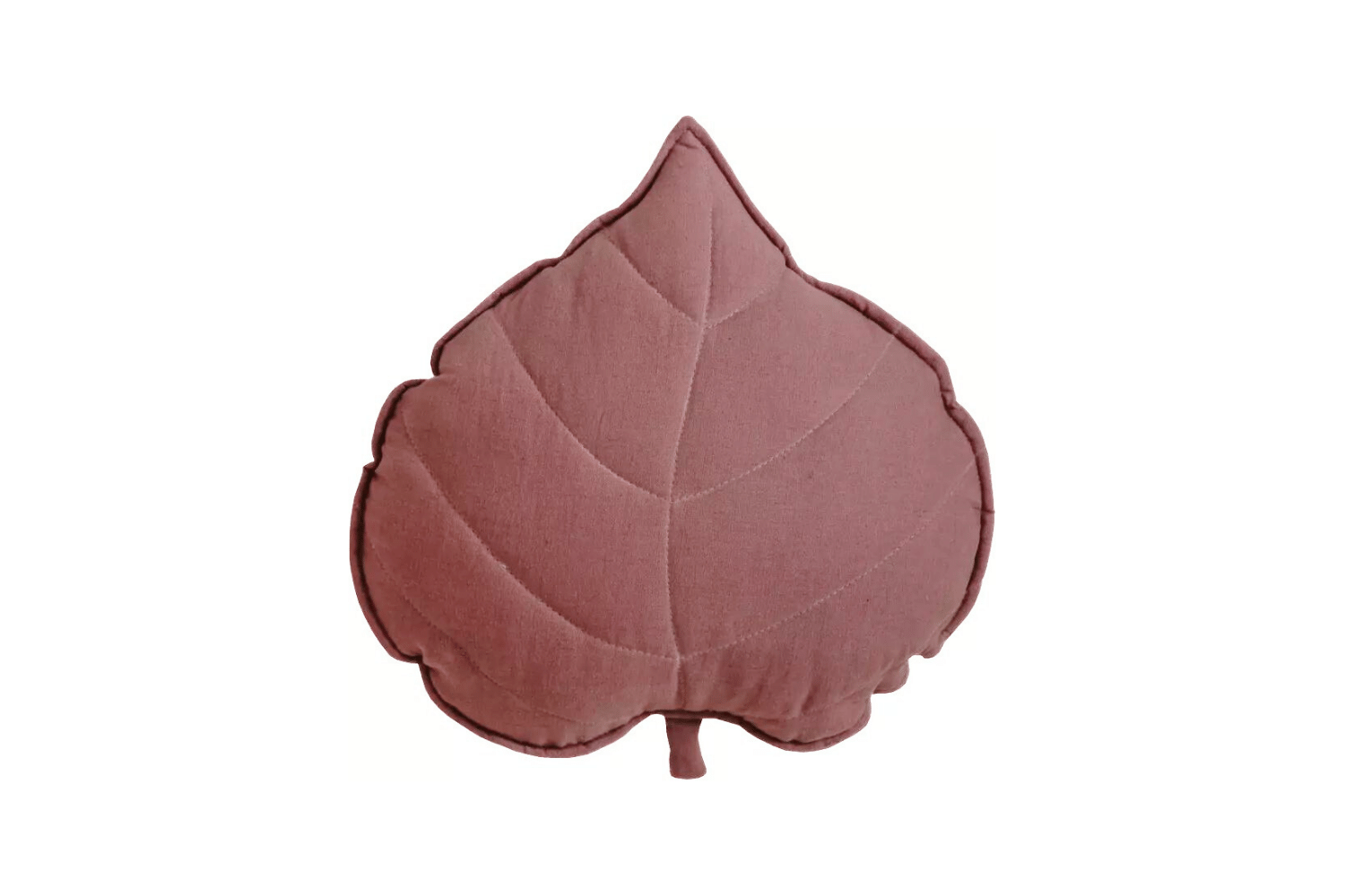 Cuscino foglia in lino Marsala